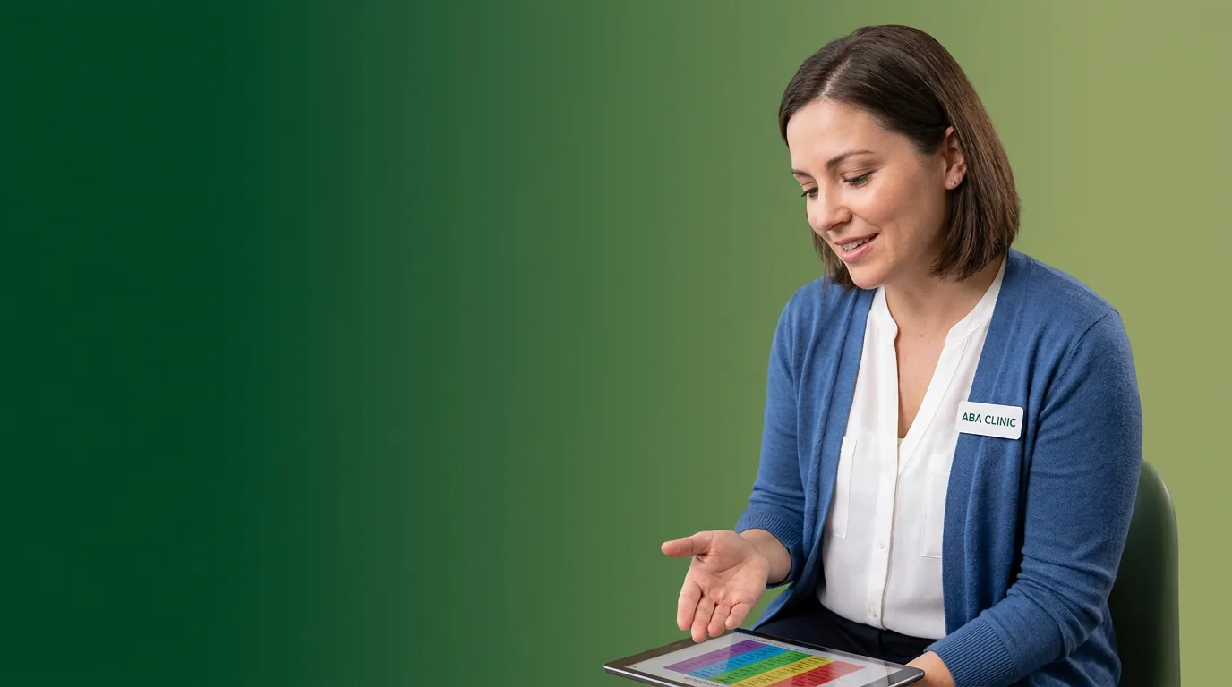 ABA therapy services in Brentwood, TN: illustrative photo of an ABA therapist at work