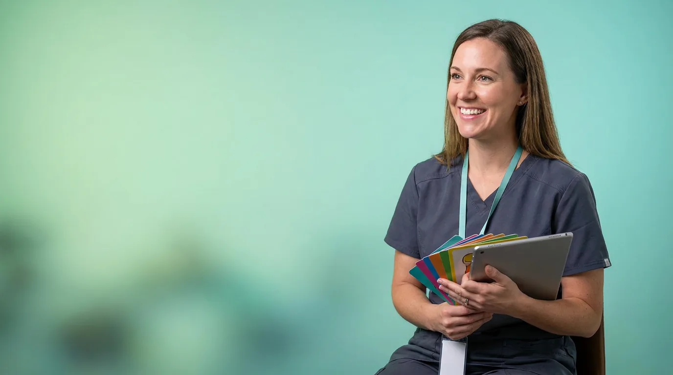 ABA therapy services in Frisco, TX: illustrative photo of an ABA therapist at work
