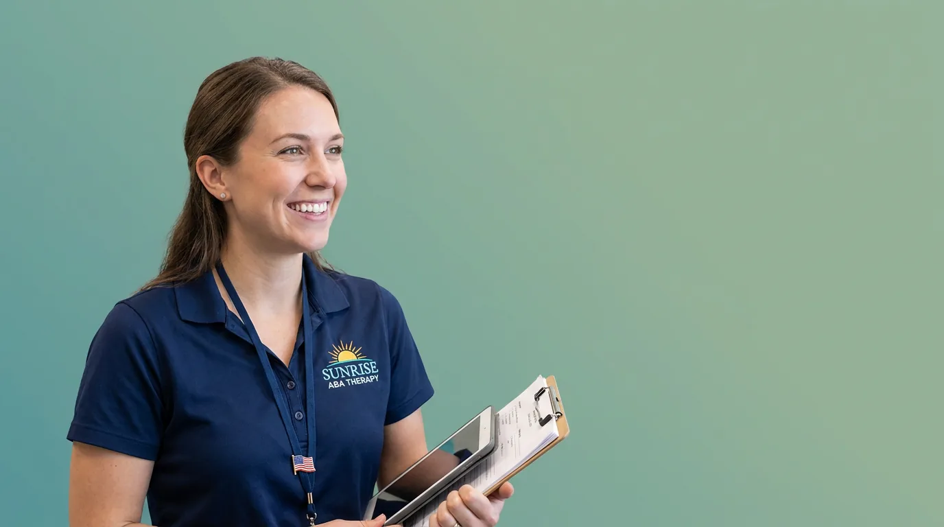 ABA therapy services in Davie, FL: illustrative photo of an ABA therapist at work
