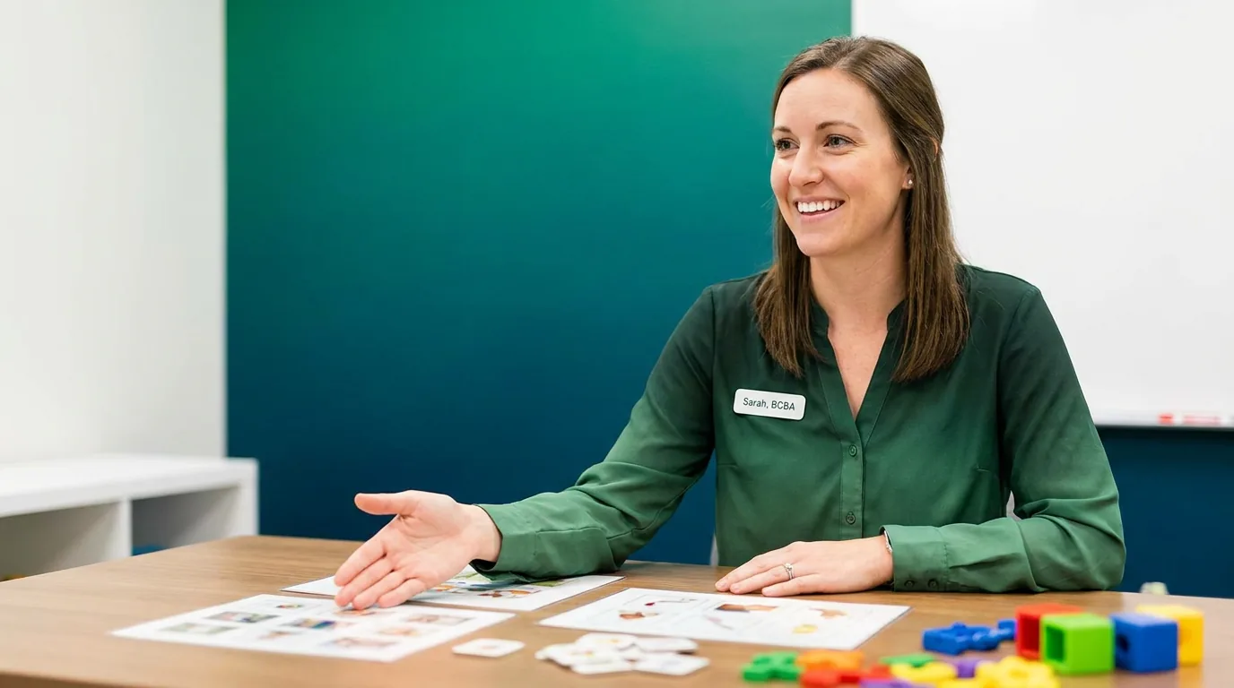 ABA therapy services in North Fort Myers, FL: illustrative photo of an ABA therapist at work