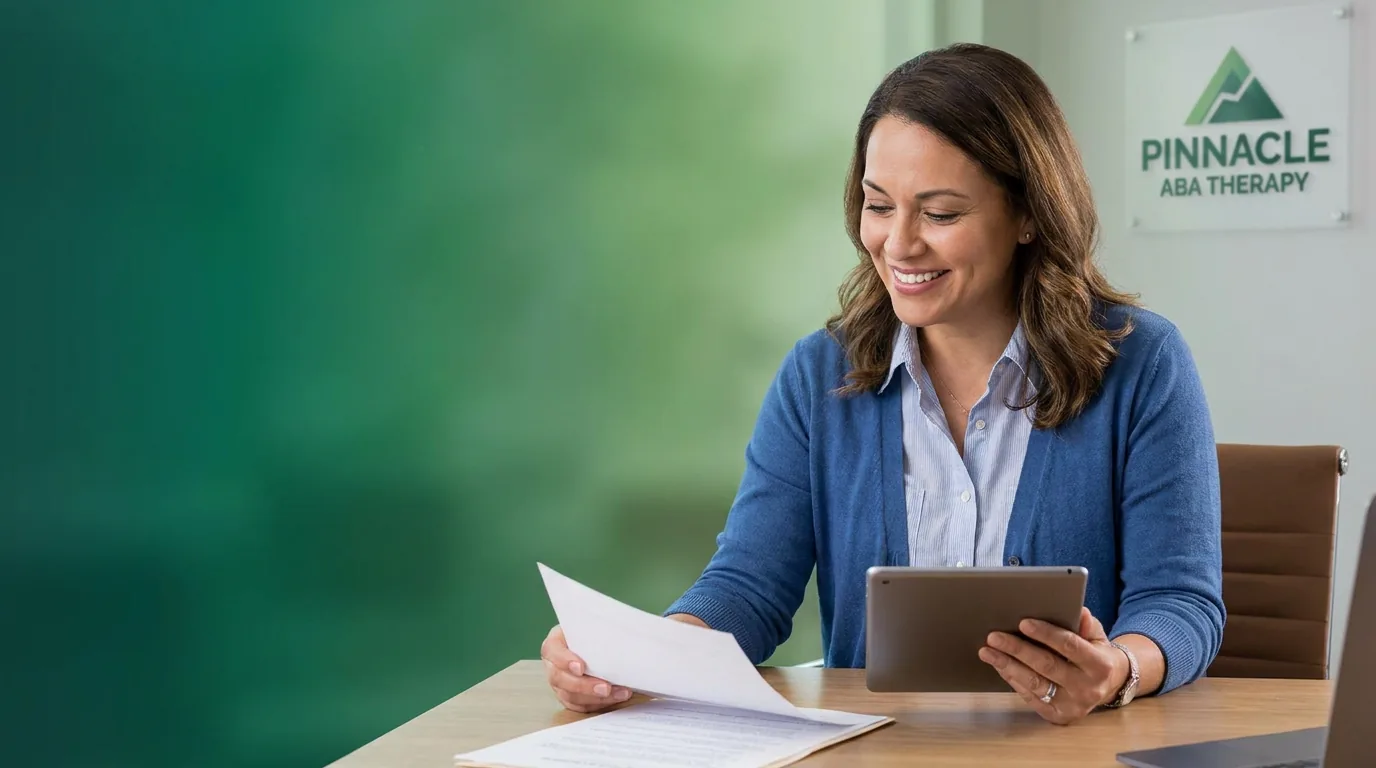ABA therapy services in Lansing, MI: illustrative photo of an ABA therapist at work