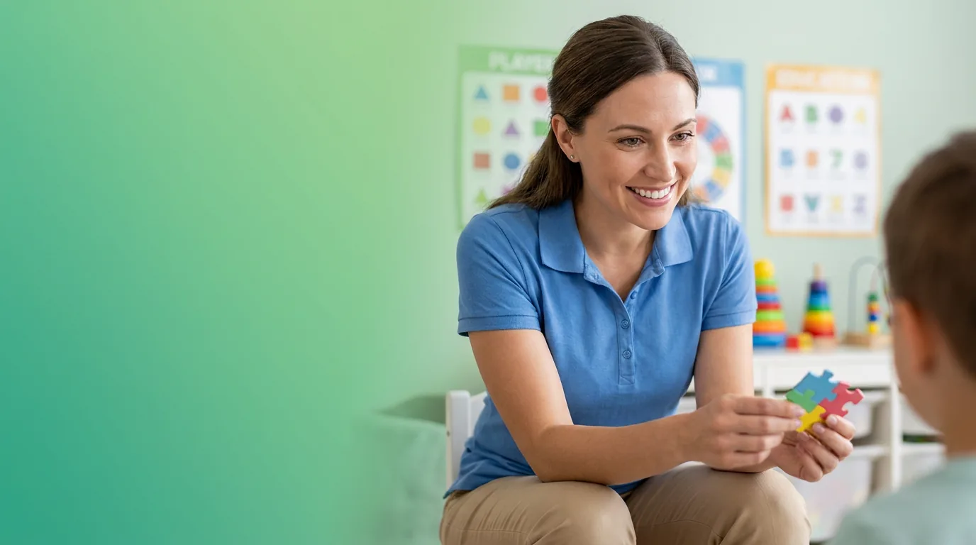 ABA therapy services in Lancaster, PA: illustrative photo of an ABA therapist at work