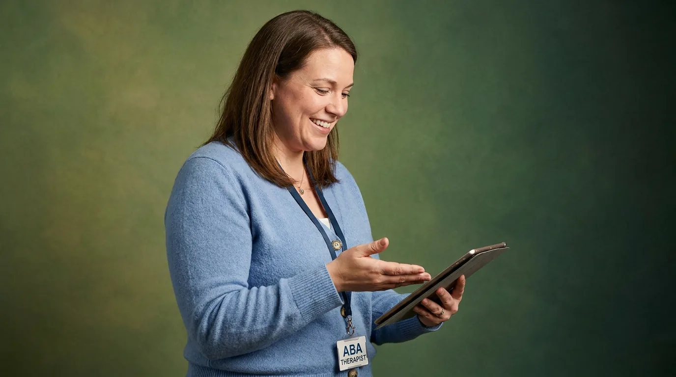 ABA therapy services in Charleston, SC: illustrative photo of an ABA therapist at work