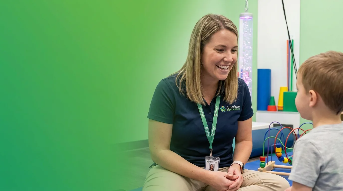 ABA therapy services in Vestavia Hills, AL: illustrative photo of an ABA therapist at work