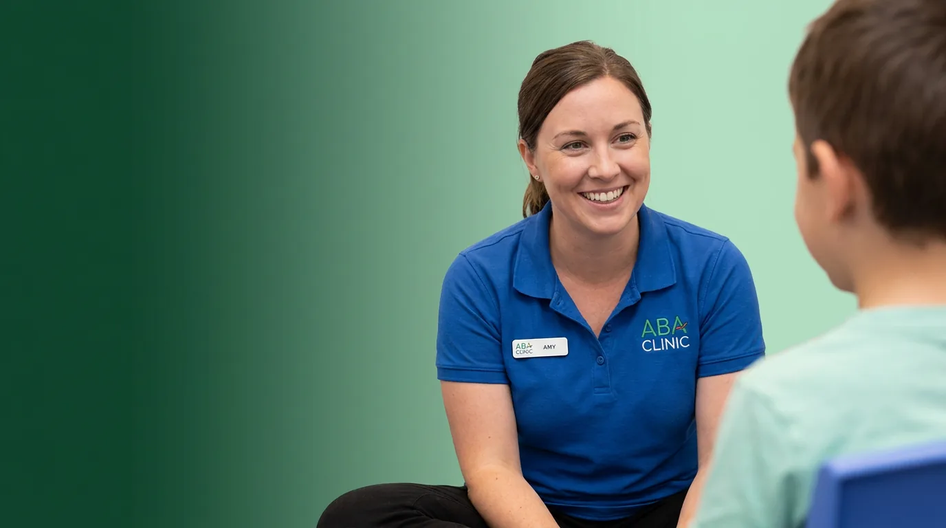 ABA therapy services in Murrieta, CA: illustrative photo of an ABA therapist at work