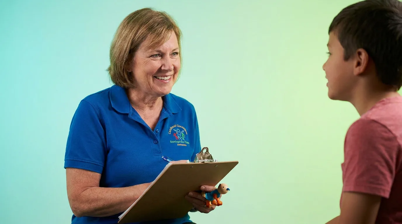 ABA therapy services in Colorado Springs, CO: illustrative photo of an ABA therapist at work
