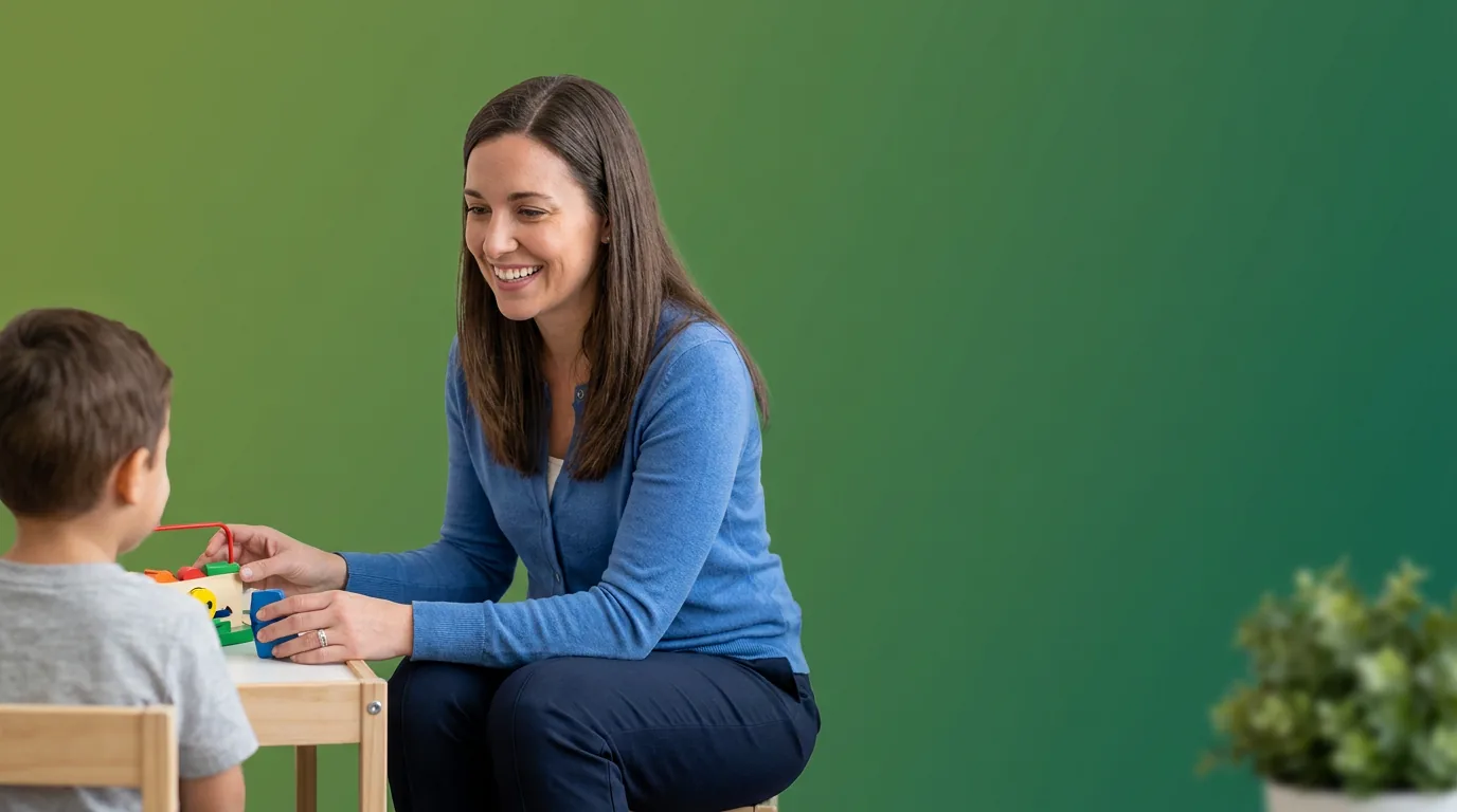 ABA therapy services in Tampa, FL: illustrative photo of an ABA therapist at work