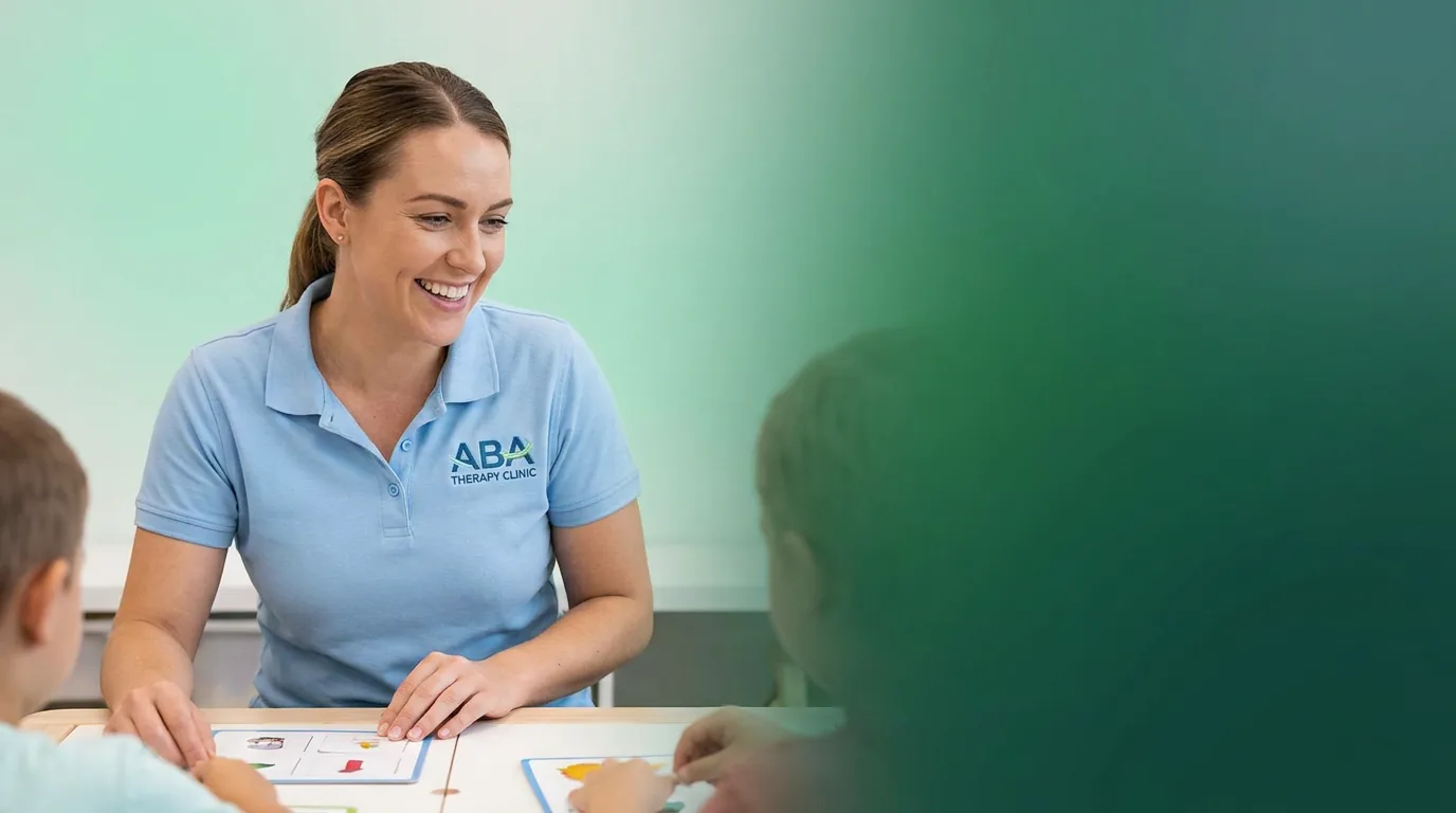 ABA therapy services in Houston, TX: illustrative photo of an ABA therapist at work