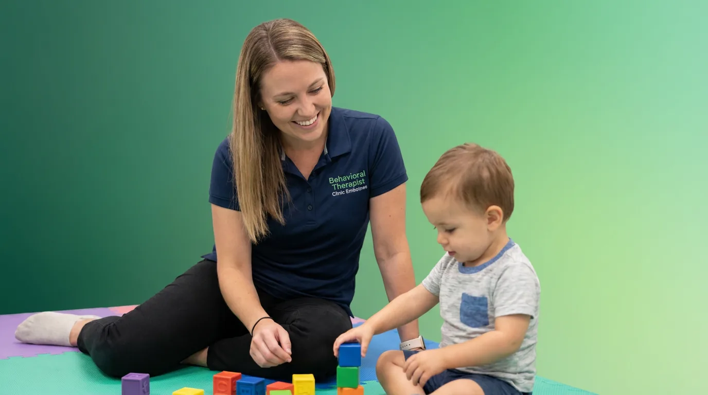 ABA therapy services in Albuquerque, NM: illustrative photo of an ABA therapist at work