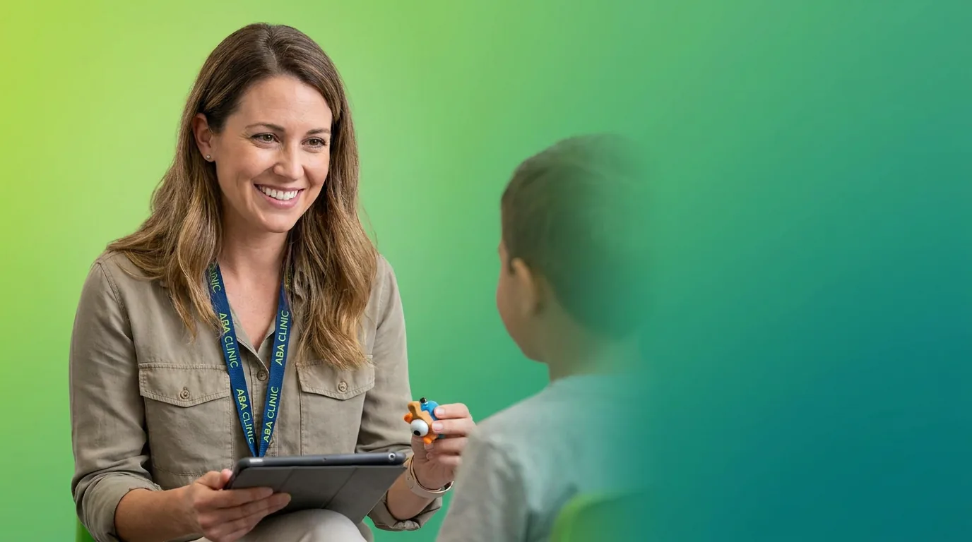 ABA therapy services in Raleigh, NC: illustrative photo of an ABA therapist at work