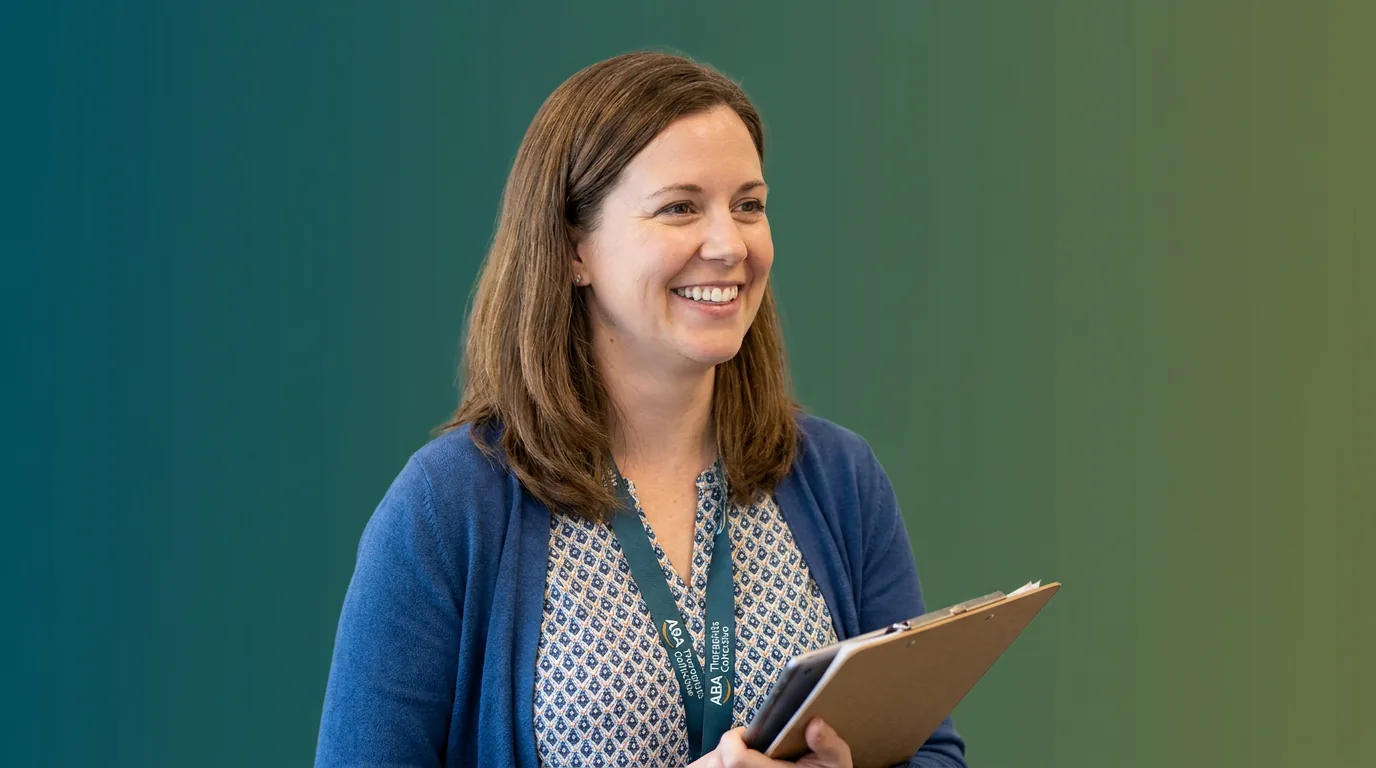 ABA therapy services in Richmond, VA: illustrative photo of an ABA therapist at work