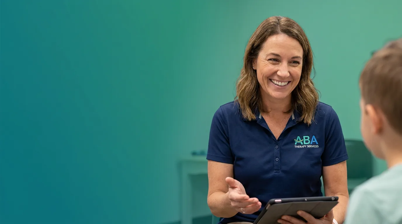 ABA therapy services in Ocala, FL: illustrative photo of an ABA therapist at work