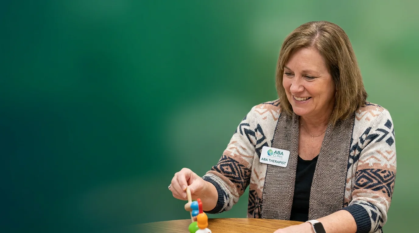 ABA therapy services in El Paso, TX: illustrative photo of an ABA therapist at work