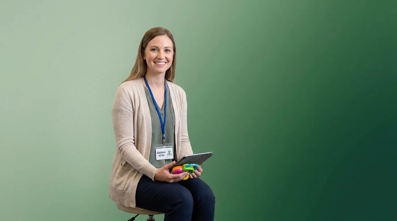 ABA therapy services in Savannah, GA: illustrative photo of an ABA therapist at work