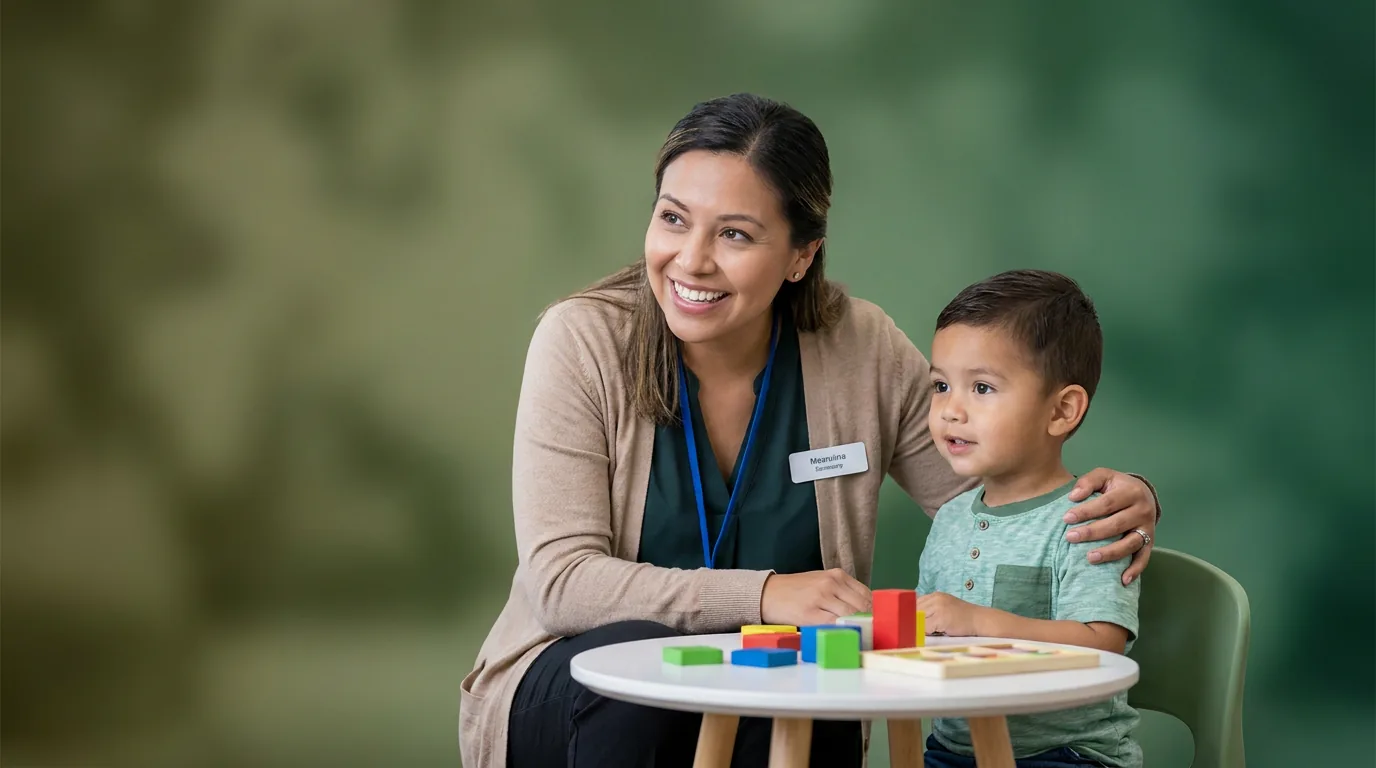 ABA therapy services in Pittsburgh, PA: illustrative photo of an ABA therapist at work