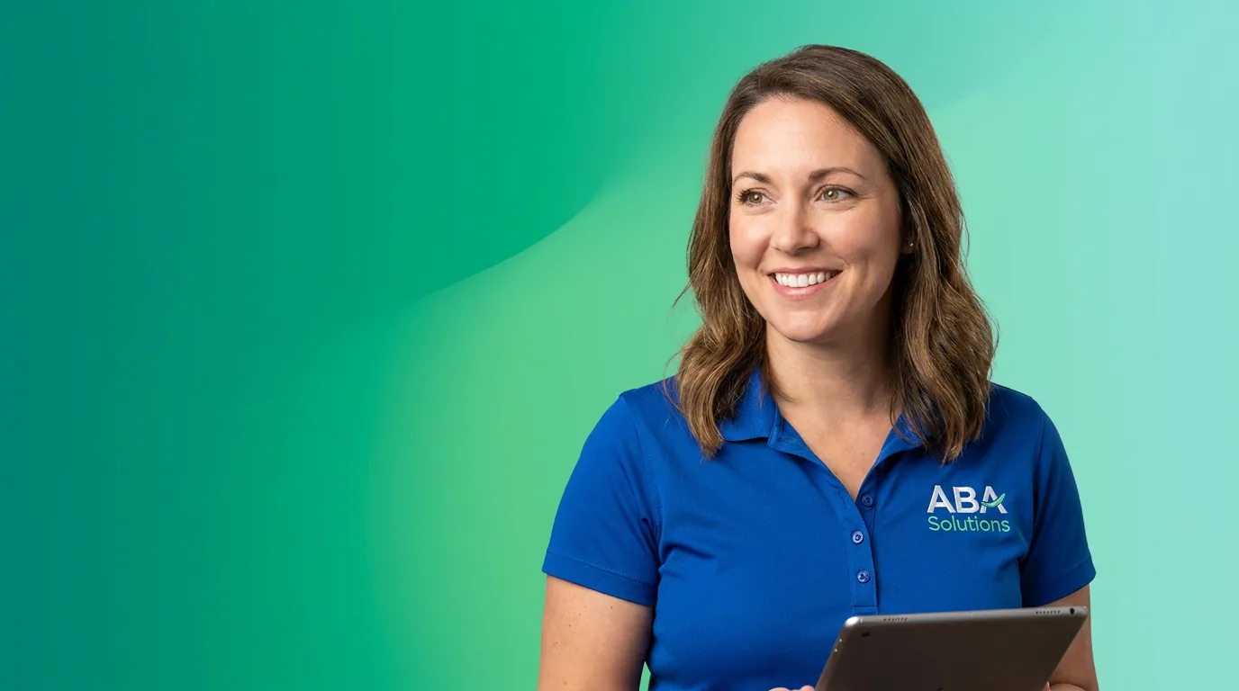ABA therapy services in Irvine, CA: illustrative photo of an ABA therapist at work