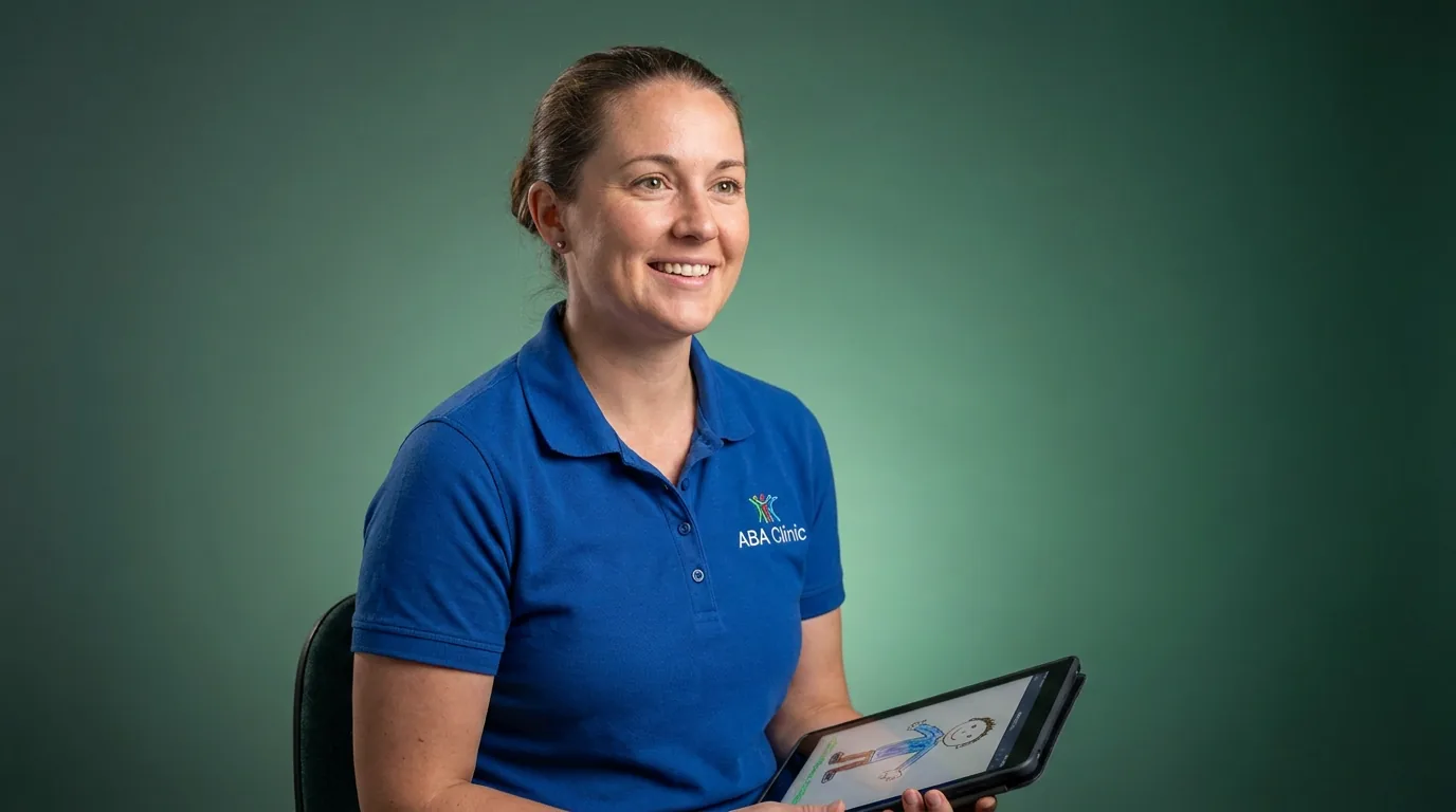 ABA therapy services in Grand Rapids, MI: illustrative photo of an ABA therapist at work