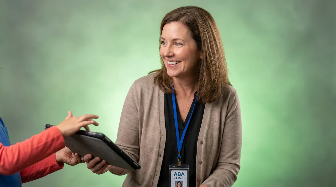 ABA therapy services in Seattle, WA: illustrative photo of an ABA therapist at work