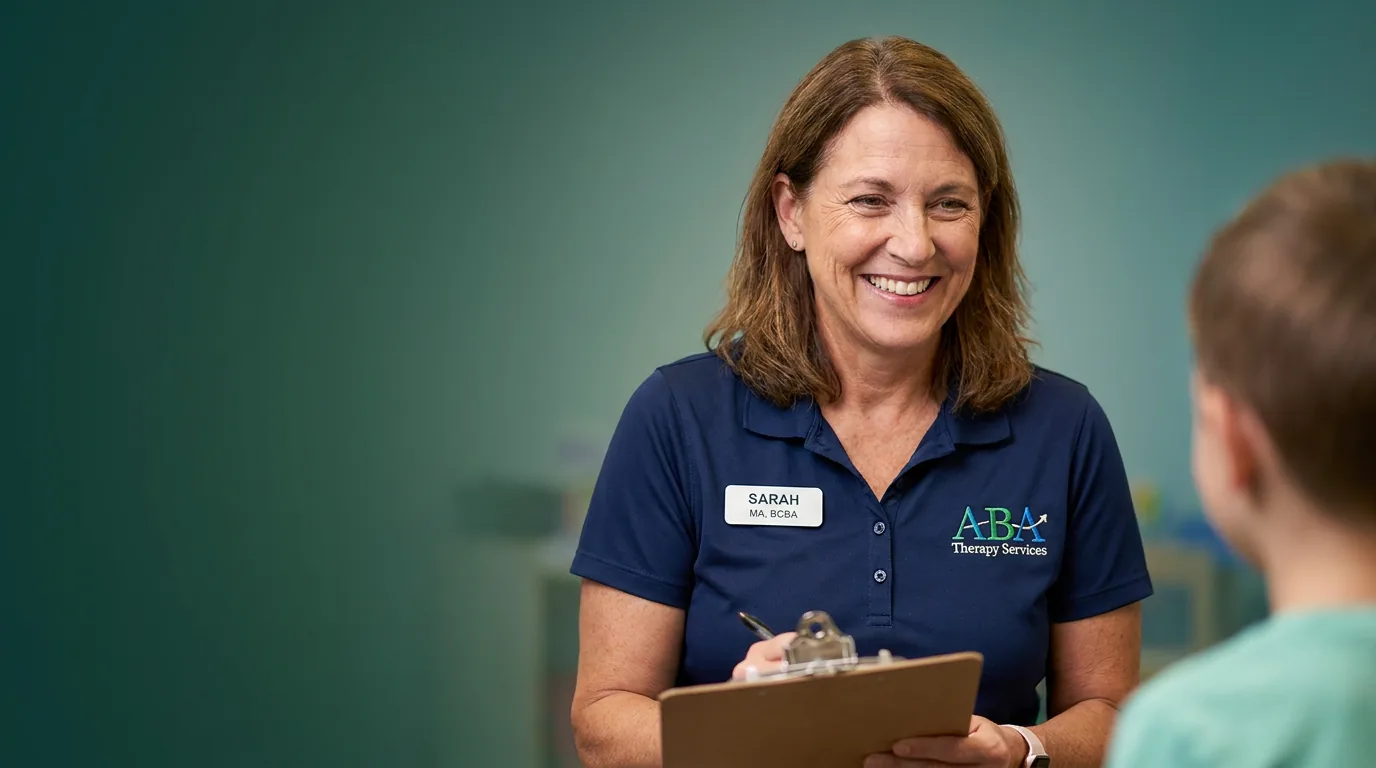 ABA therapy services in Van Nuys, CA: illustrative photo of an ABA therapist at work