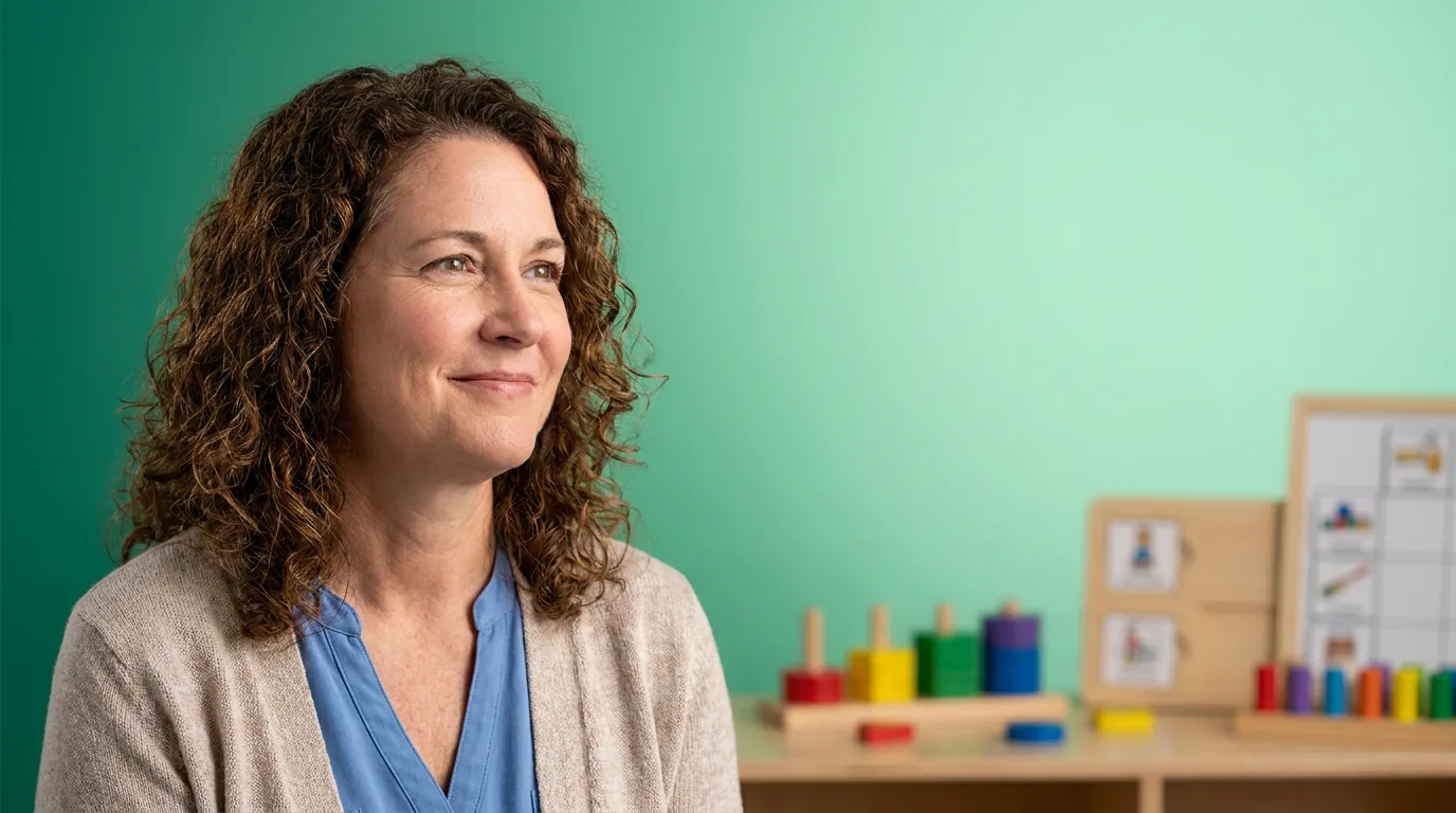 ABA therapy services in Fort Wayne, IN: illustrative photo of an ABA therapist at work