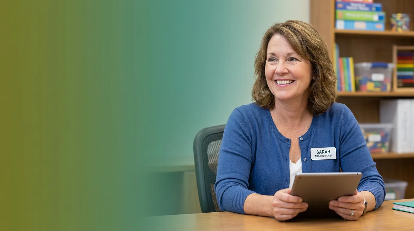 ABA therapy services in Durham, NC: illustrative photo of an ABA therapist at work