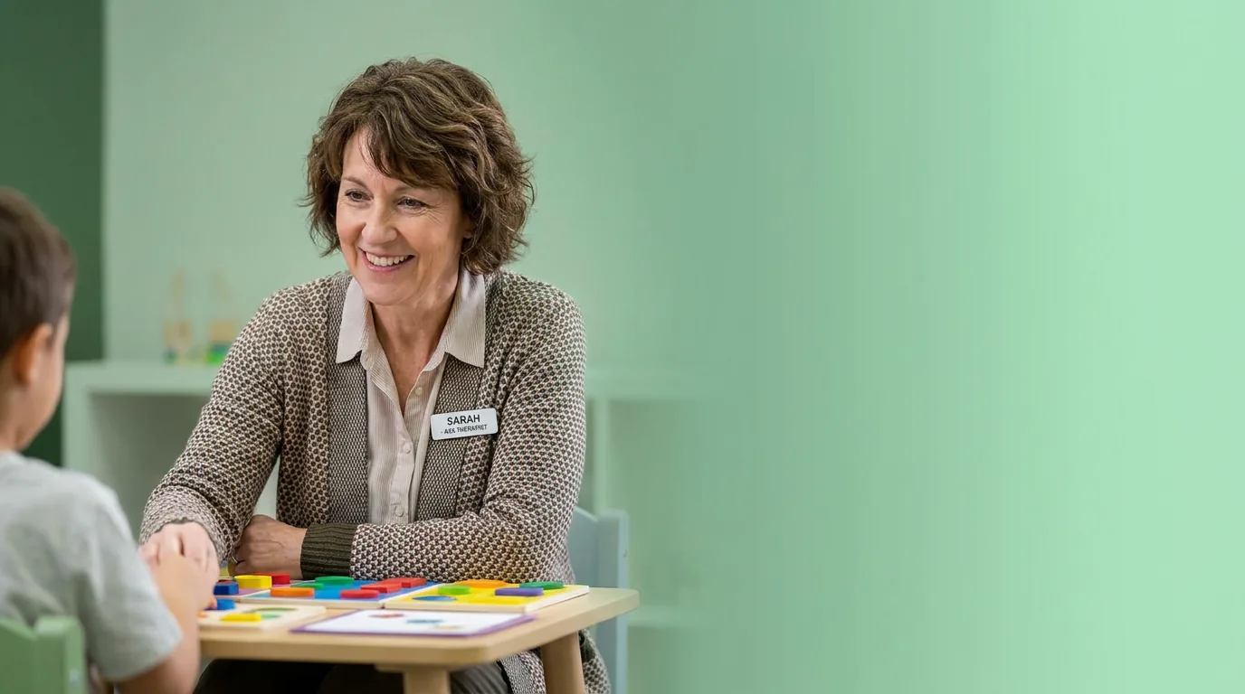 ABA therapy services in Bloomington, MN: illustrative photo of an ABA therapist at work