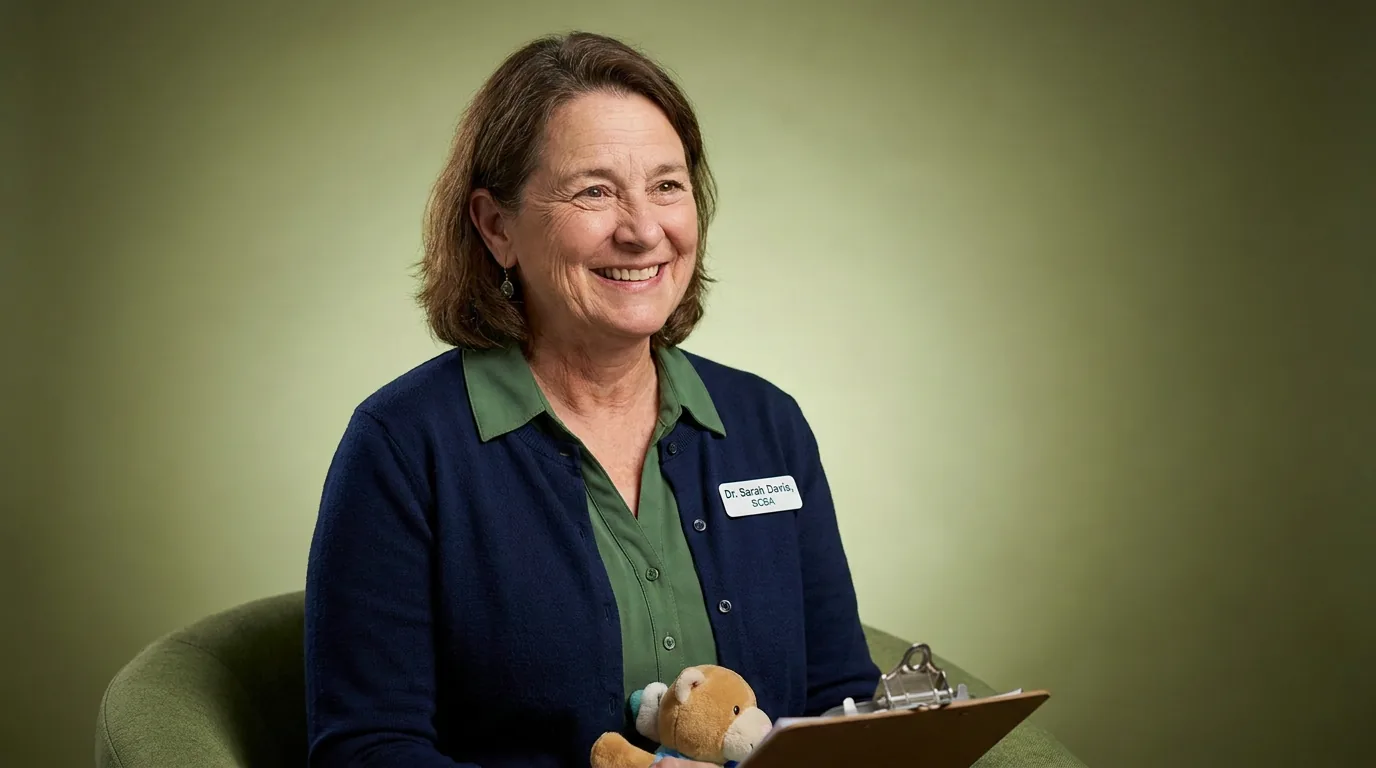 ABA therapy services in Alexandria, VA: illustrative photo of an ABA therapist at work