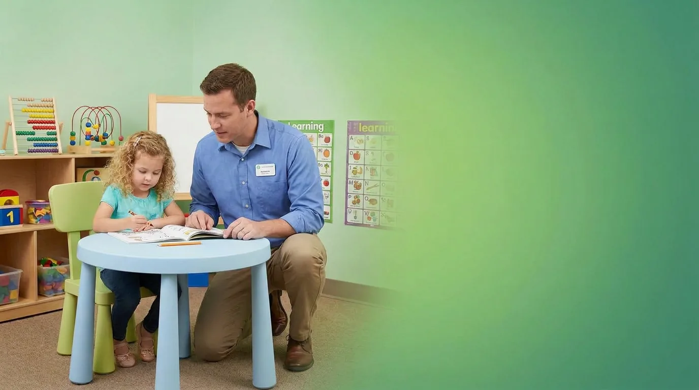 ABA therapy services in Tallahassee, FL: illustrative photo of an ABA therapist at work